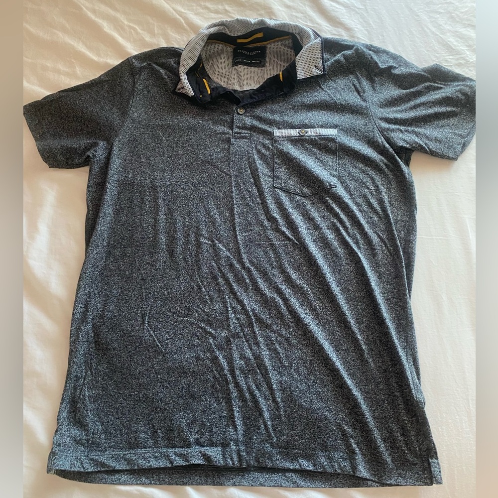 Men’s Denim & Flower Grey Polo